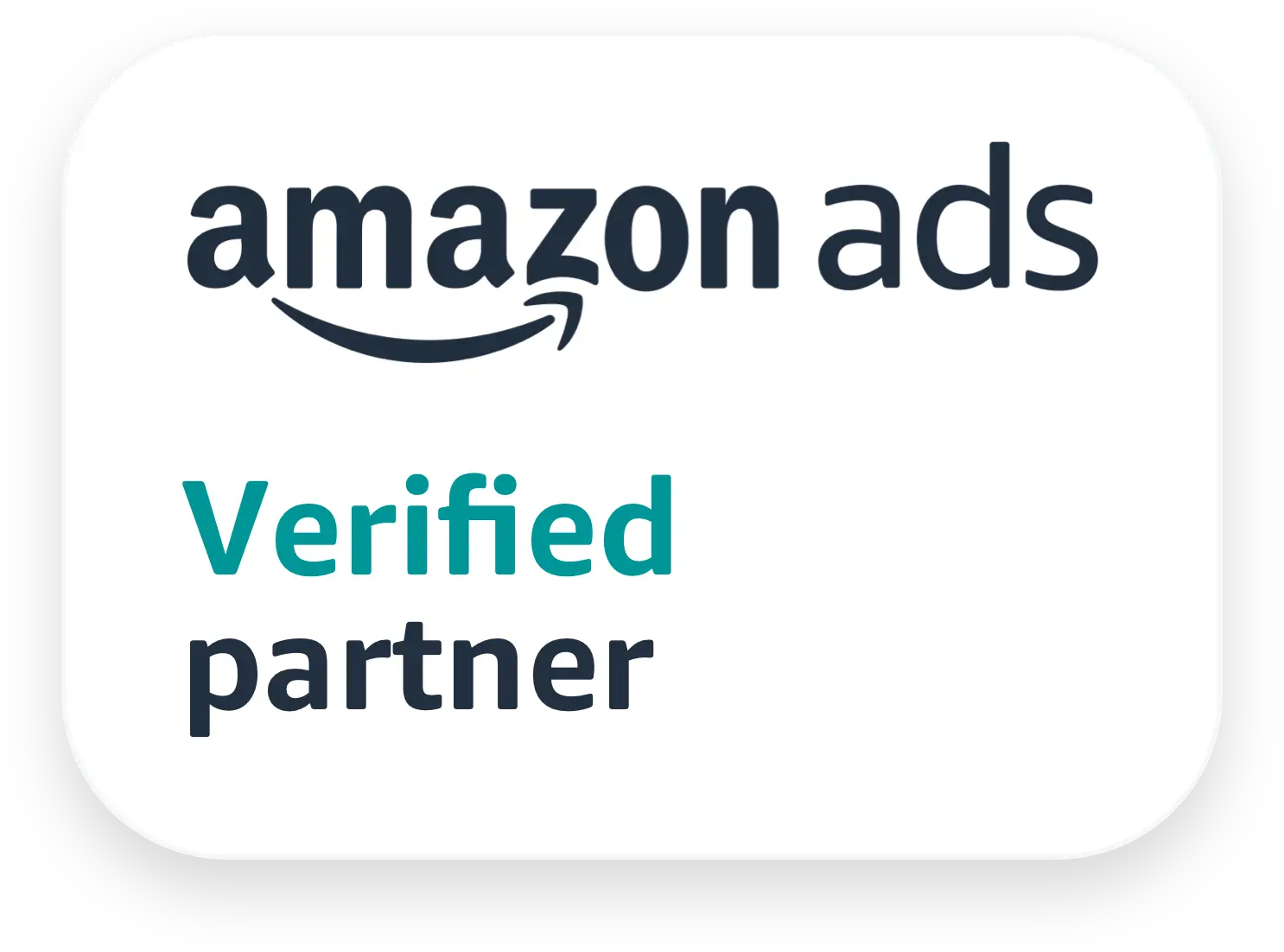 Amazon Ads verified partner certification badge